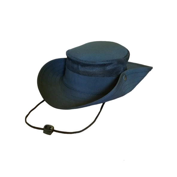 Yazlık Fötr Şapka Siyah Fileli - Resim 2