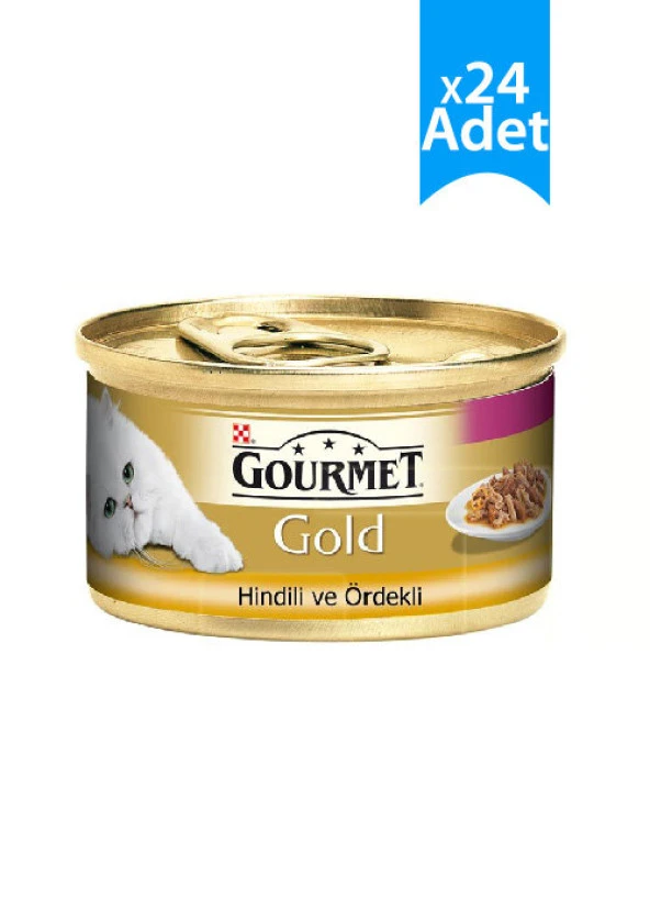 Gourmet Gold Hindili Ördekli Kedi Konservesi 85 Gr x 24 Adet