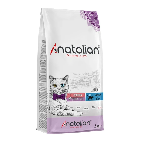 Anatolian Premium Sterilised Salmon Somonlu Kısırlaştırılmış Kedi Maması 4 Kg