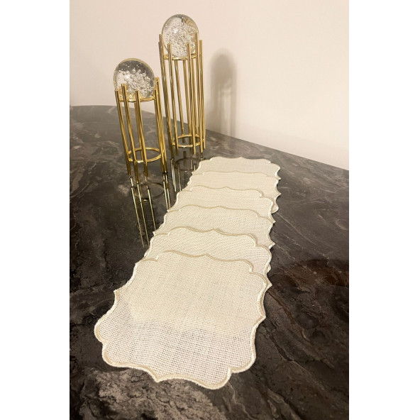 Etamin Işlemelik Sunum Peçetesi - 6 Parça - 15x15cm - 2