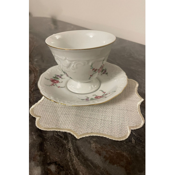 Etamin Işlemelik Sunum Peçetesi - 6 Parça - 15x15cm - 3