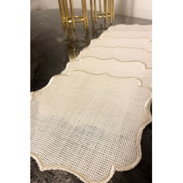 Etamin Işlemelik Sunum Peçetesi - 6 Parça - 15x15cm - 4