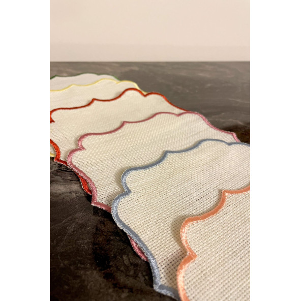 Etamin Işlemelik Sunum Peçetesi - 6 Parça - 15x15cm - 3