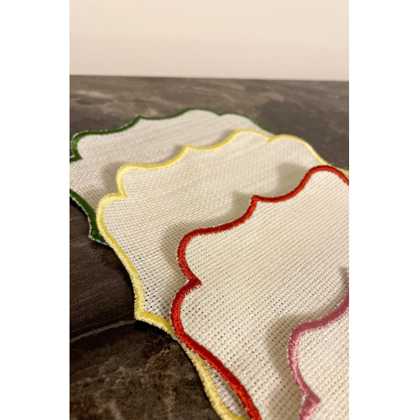 Etamin Işlemelik Sunum Peçetesi - 6 Parça - 15x15cm - 4