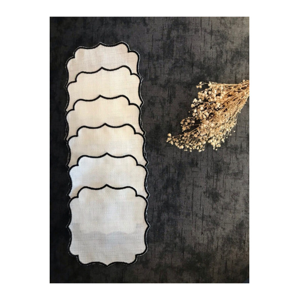 Etamin Işlemelik 6'lı Kokteyl Peçete