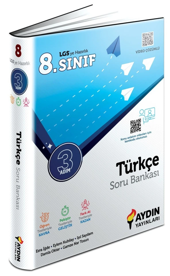 Aydın 2024 8. Sınıf Türkçe Üç Adım Soru Bankası