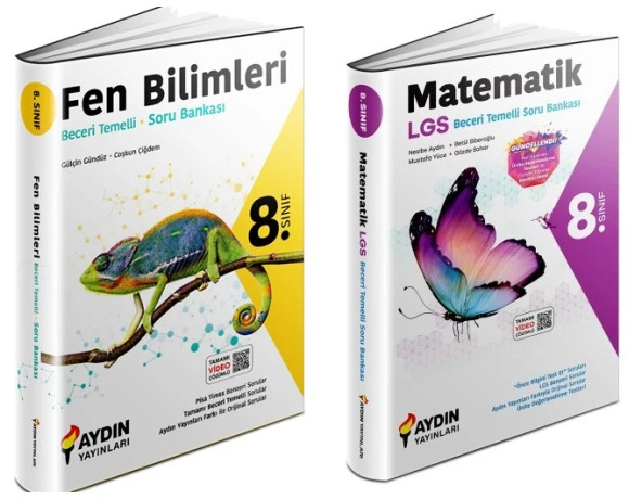 Aydın 2024 8. Sınıf Matematik + Fen Bilimleri Beceri Temelli Soru Seti 2 Kitap ürün görseli