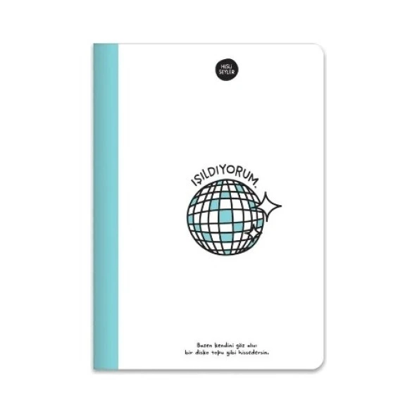 Keskin Color Hisli Şeyler-Mavi  A5 80 Yp Çizgili Defter - Işıldıyorum