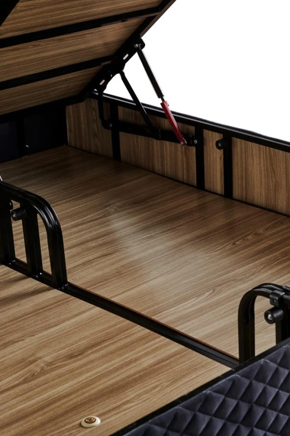 Niron Hades Yatak Baza ve Başlık Seti 100x200 cm Tek Kişilik Paket Yaylı Lüks Yatak Krem Baza Başlık - 5