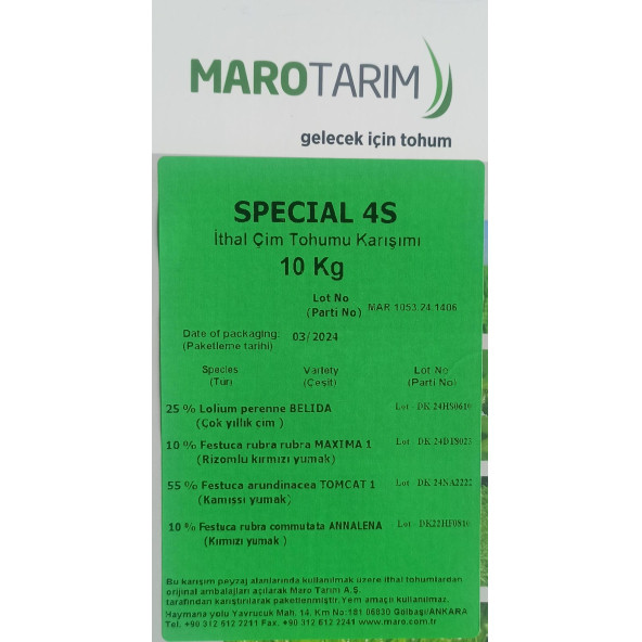 DSV LİPPA 6 MİX + LİSUNA 6 MİX + VERDE 6N+ SHADOW 5S +TAMU 5 MİX + SPECIAL 4S ÇİM TOHUMU - 1 KG - - 8