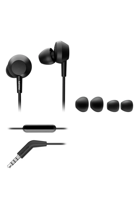 Philips TAE4105BK Mikrofonlu Kablolu Kulak İçi Kulaklık Siyah - 4
