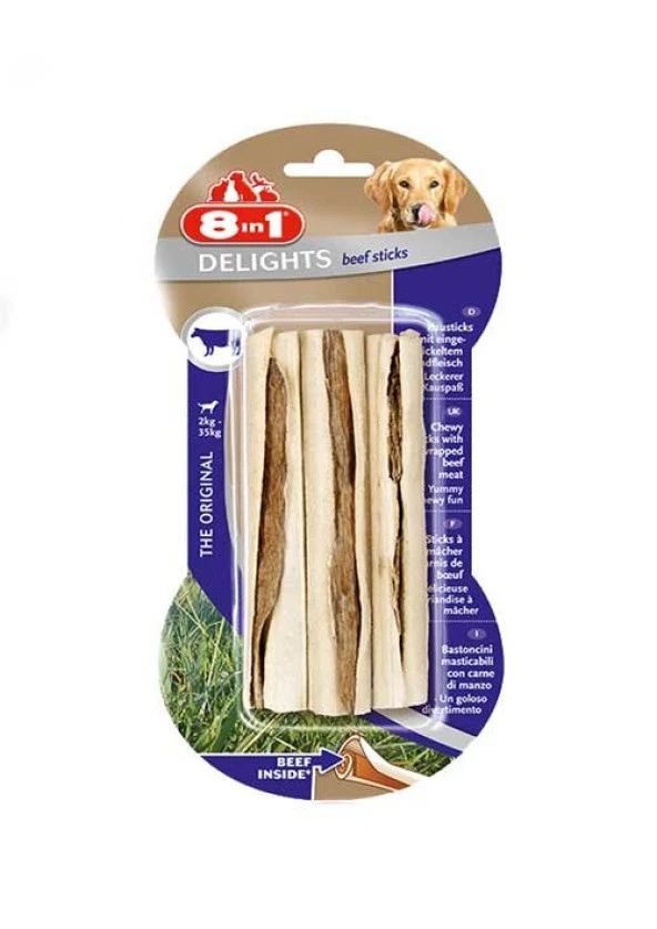 8in1 Delights Beef Sticks Biftekli Köpek Ödülü 75 Gr