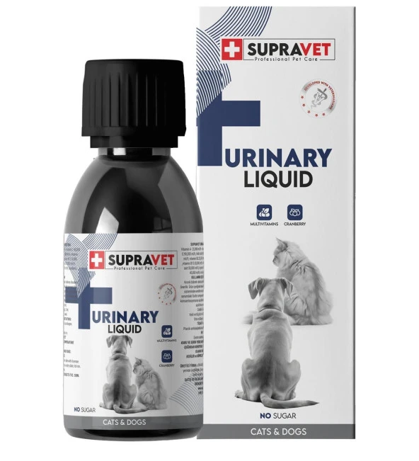 Supravet Urinary Kedi Köpek İdrar Sağlığı Destekleyici Sıvı Damla 100 Ml