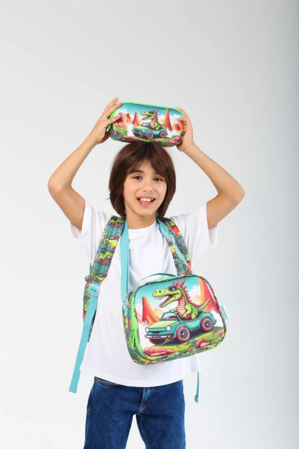 Kaukko Kids Sırt Çantası Sweet Dinosaur L5189 - Resim 4