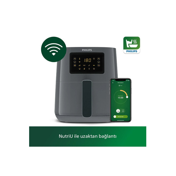 Philips 5000 Serisi Airfryer, Uzaktan Bağlantı, 0.8kg, 4.1L Kapasite, Gri, HD9255/60 - 6