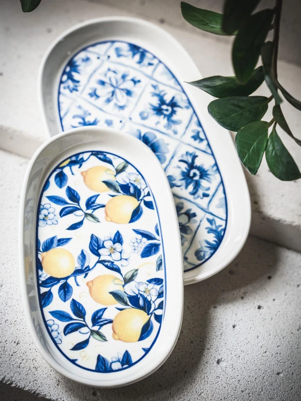 The Mia Odore Di Limone Oval Servis 2li 26 cm ODL0012 - Resim 3