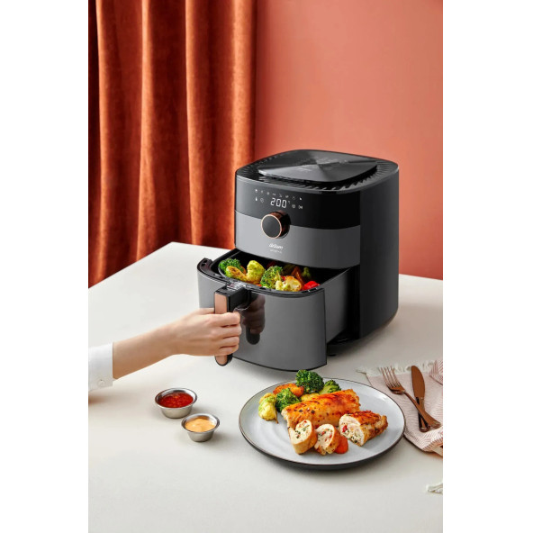 Arzum AR2074-B Airtasty XL Yağsız Fitöz Airfryer, 6 Litre Kapasite, Bakır - 6