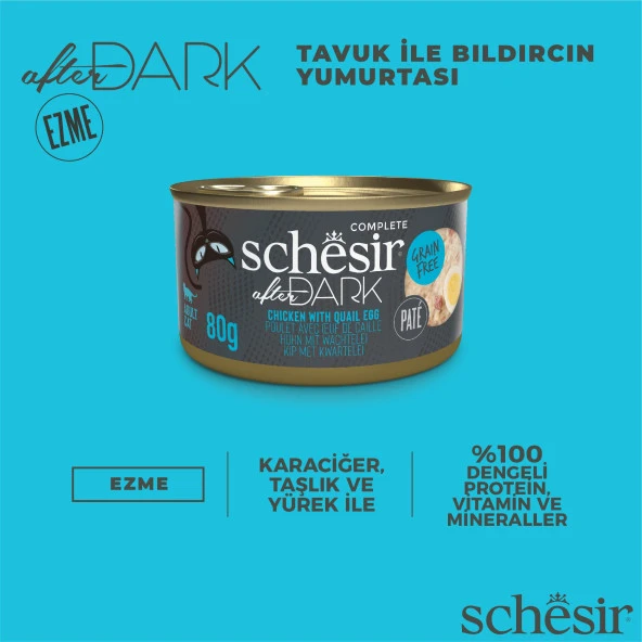 Schesir After Dark Tavuk ile Bıldırcın Yumurtası Paté Konserve 80g - 4