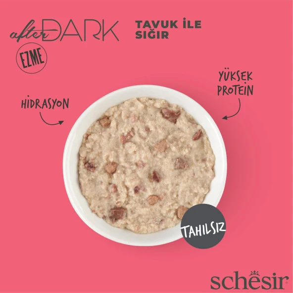 Schesir After Dark Tavuk İle Sığır Paté Konserve 80G - 4
