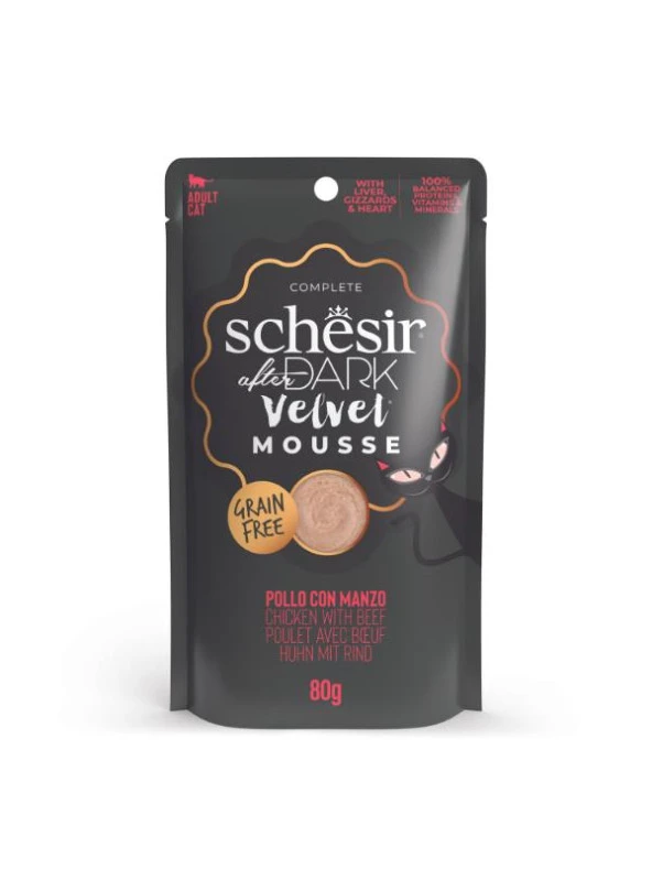 Schesir After Dark Tavuk ile Sığır Mus Pouch 80g