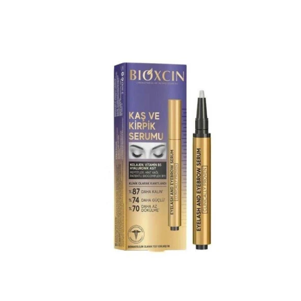 Bioxcin Kolajen ve Hyaluronik Asit İçerikli Kaş ve Kirpik Serumu 3 ml ürün görseli 1