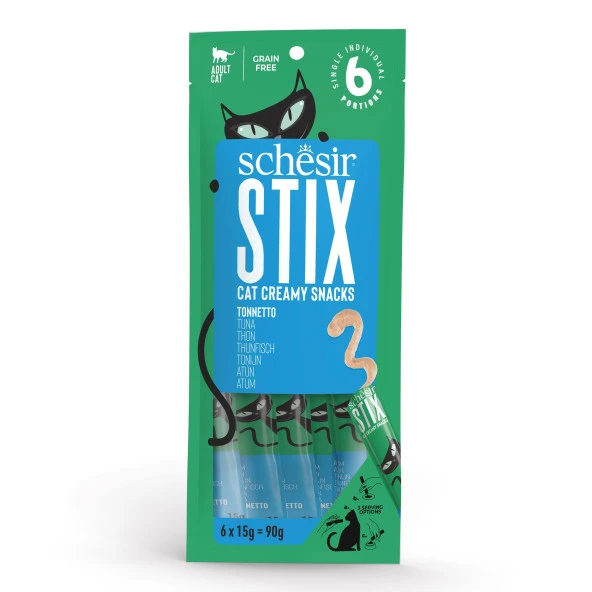 Schesir Stix  Ton Balığı Krem Pouch 6 x 15g