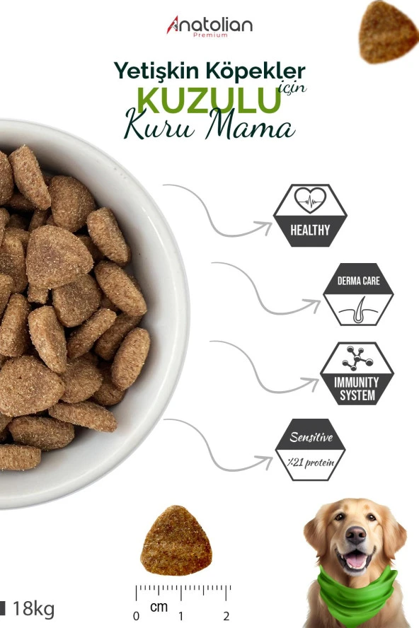 Anatolian Premium Lamb Kuzulu Medium Maxi Yetişkin Köpek Maması 18 Kg A3001 - 3