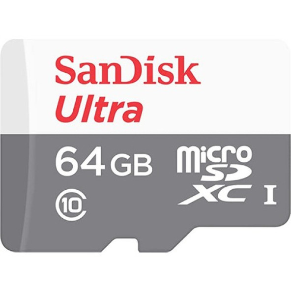 SanDisk Ultra SDSQUNR-064G-GN3MN Class 10 UHS-I 64 GB Micro SD Kart