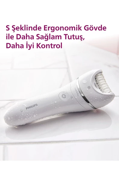Philips Satinelle Epilatör Epilasyon Aleti BRE700/05 Islak Kuru - 9