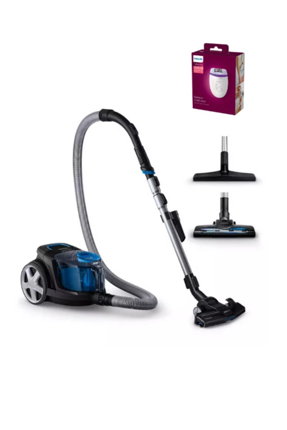 Philips FC9332 Powerpro City Turbo Başlıklı Toz Torbasız Elektrikli Süpürge Epilatör Hediyeli