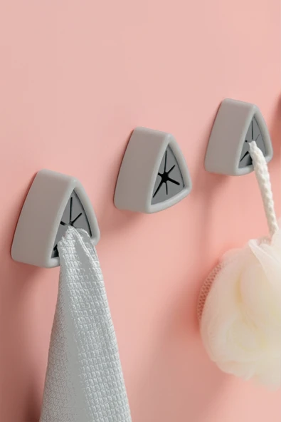 4’Lü Yapışkanlı Havlu Askısı Bez Tutucu Mutfak Banyo Lavabo Organizeri - Resim 4