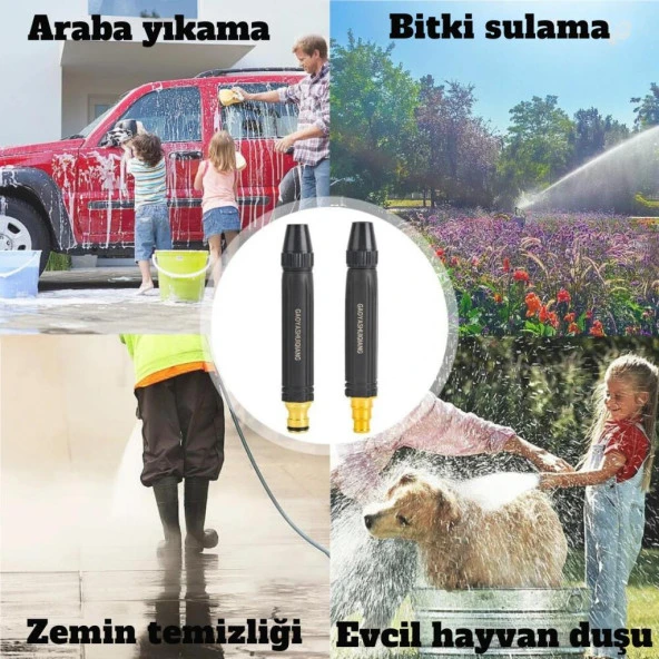 Polham Ayarlanabilir Yüksek Basınçlı Hortum Ucu, Araba, Bahçe Yıkamak İçin Ultra Tazzikli Hortum Ucu - 5