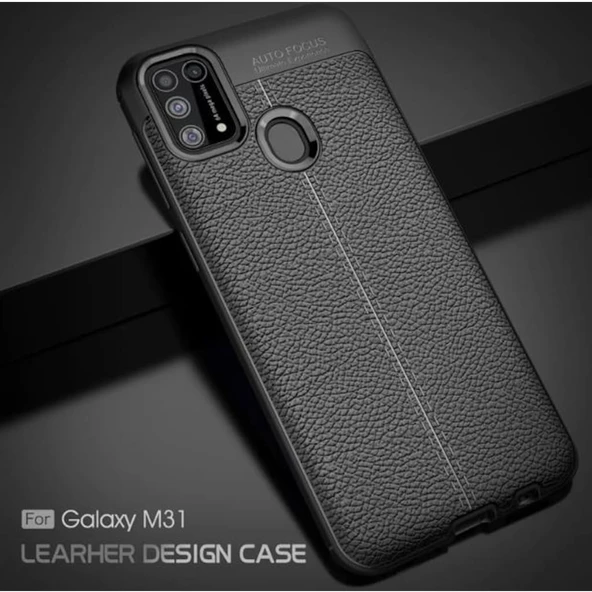 Samsung Galaxy M31 Kamera Korumalı Deri Desenli Kılıf - Resim 2