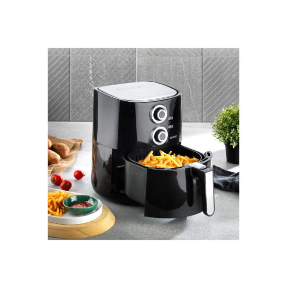 Schafer Thermochef Manuel Airfryer/sıcak Hava Fritözü-siyah