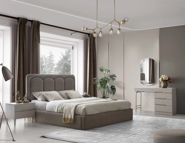 ALANYA MDF BAZALI YATAK ODASI TAKMI - Resim 3