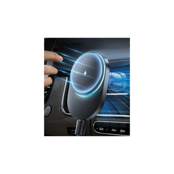 Sunix 15W Kablosuz Şarjlı Mıknatıslı Araç Şarjı HLD-80 - 2