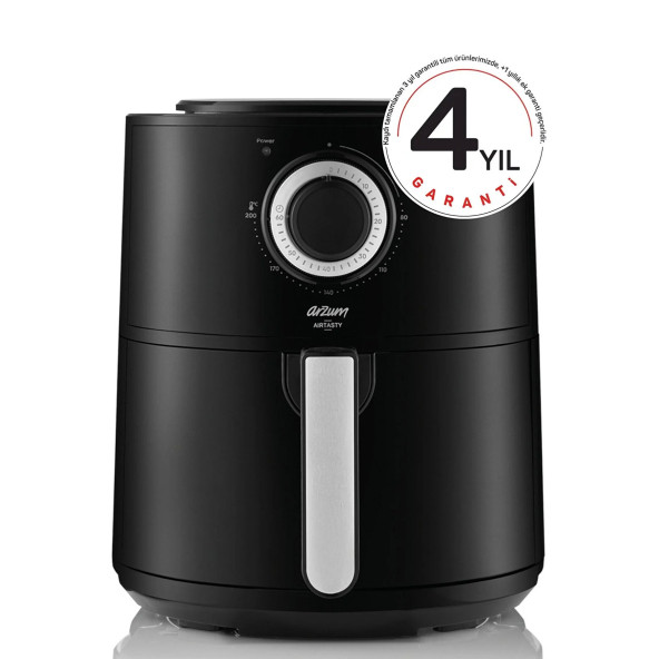 Arzum AR2062-G Airtasty Yağsız Fitöz Airfryer, 4 Litre Kapasite, Gümüş