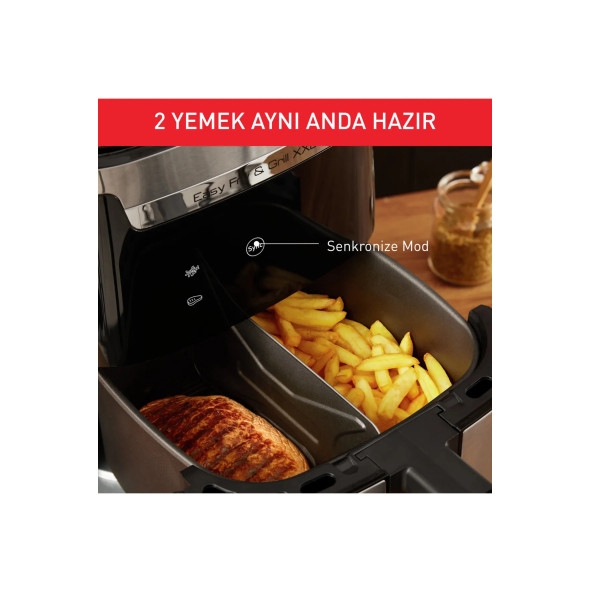 Tefal Ey8018 Easy Fry & Grill & Xxl Yağsız Fritöz Airfryer, 6,5 Litre Kapasite - 3
