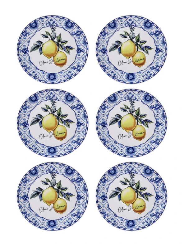 The Mia Odore Di Limone Pasta Tabağı 6lı Set 19 cm ODL0001 ürün görseli 1