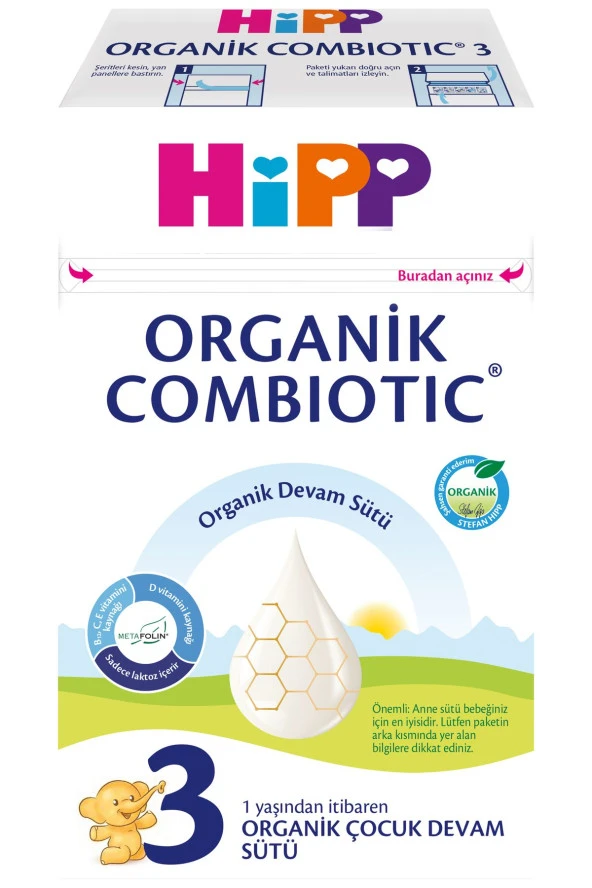 Hipp 3 Organik Combiotic Bebek Devam Sütü 600 gr