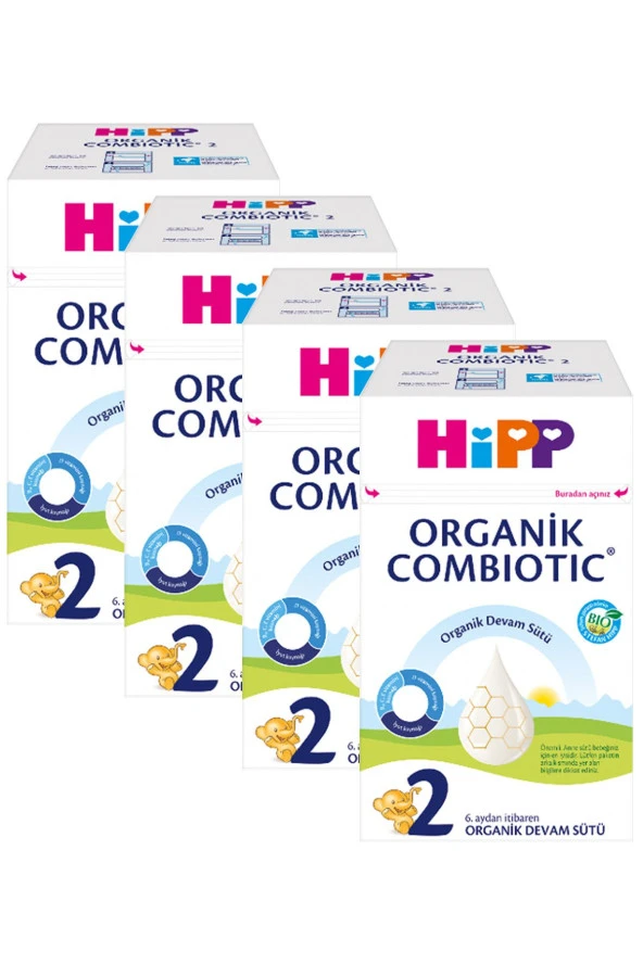 Hipp 2 Organik Combiotic Bebek Devam Sütü 600 gr X 4 Adet