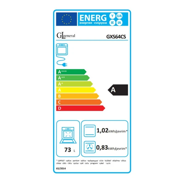 GL General Calipso GLF 63CS FryArt Dijital Siyah Ankastre Fırın - 3