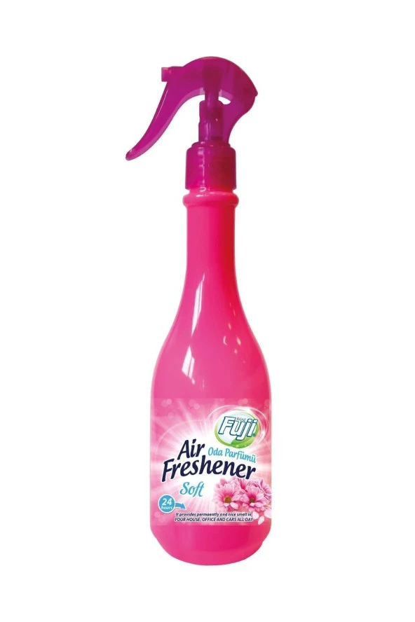 Soft Oda Spreyi 400 Ml - 6'lı Eko Paket Air Freshener Neon Pembe Çiçekler Oda Kokusu - 2