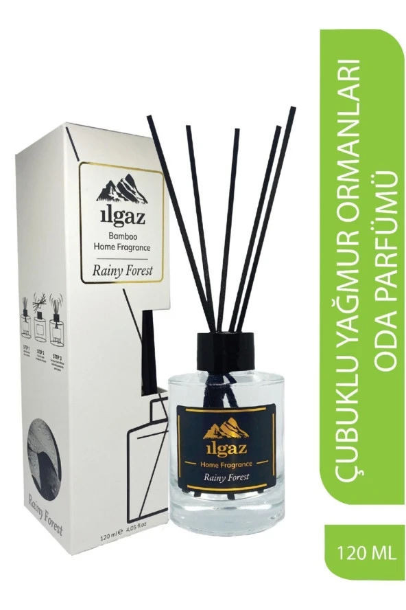 Home Fragrance Dekoratif Oda Kokusu Yağmur Ormanları Oda Kokusu 120 Ml Bambu Çubuklu Rainy Forest