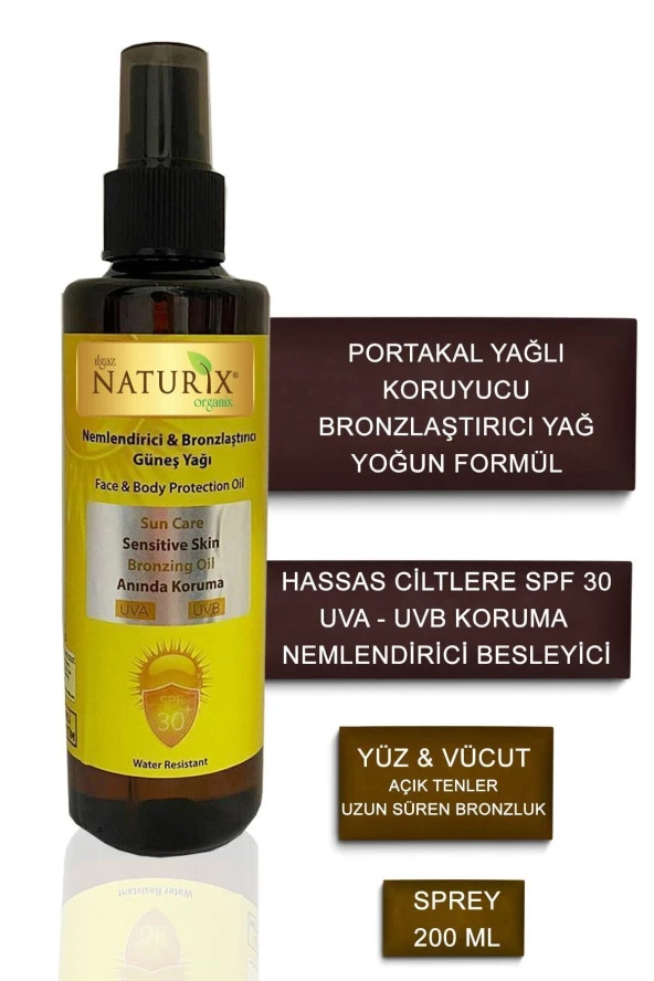 Bronzlaştırıcı Spf 30 Portakal Yağlı Güneş Yağı 200 Ml + Japon Kiraz Çiçeği Duş Jeli 400 Ml