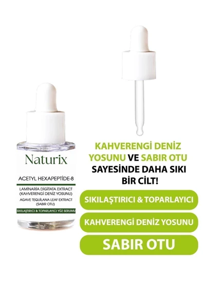 Sıkılaştırıcı & Toparlayıcı Yüz Serumu 30 Ml - Kahverengi Deniz Yosunu & Acetyl Hexapeptide-8 - Resim 2