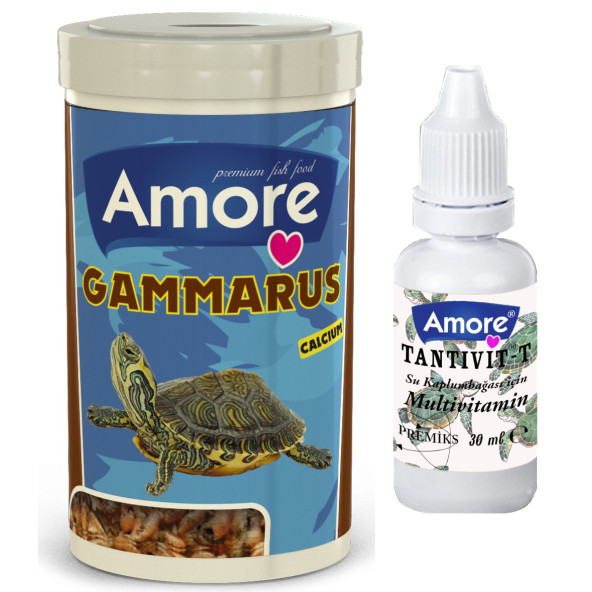 Amore Gammarus 250 Ml Ve Bluefeel Turtle Sticks 250 Ml Kutu, Multivitamin - 3