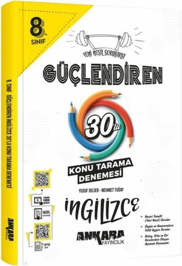 8. Sınıf İngilizce Güçlendiren 30 Konu Tarama Denemesi Ankara Yayıncılık