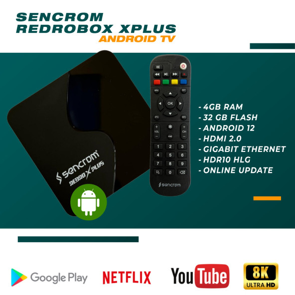 Sencrom RedroBox X Plus 32GB Android Tv Box