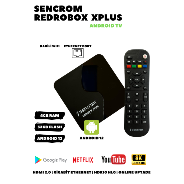 Sencrom RedroBox X Plus 32GB Android Tv Box - 2